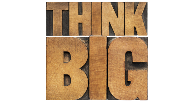 Think Big letter blocks