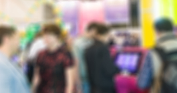 Generic trade show image with blurred defocusing - concept of big business social gathering for international meeting exchange