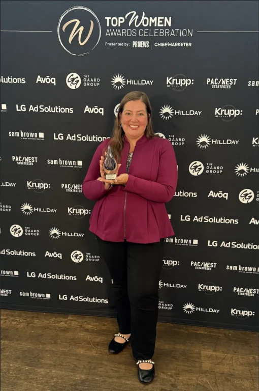 Helen Comiska showcases her PR News Award